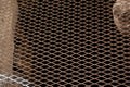 Urban welded metal grid  texture as background Royalty Free Stock Photo