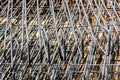 Metal grids used in a construction