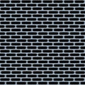 Metal Grill Seamless Pattern, light blue, wide horizontal rectangular, rounded corners holes Royalty Free Stock Photo