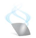 Metal grille with smoke Royalty Free Stock Photo