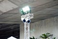 Metal halide lights on poles trust