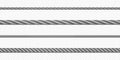 Metal hawser, rope, steel cord of different sizes