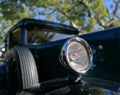 Metal headlamp of vintage classical car Royalty Free Stock Photo