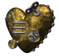 Metal heart Royalty Free Stock Photo