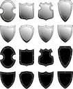 Metal heraldic shield set