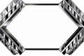 a metal hexagon frame on a white background Royalty Free Stock Photo