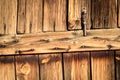 Metal Hinge Wood Texture in Orange Royalty Free Stock Photo
