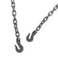 Metal hook hanging on chain Royalty Free Stock Photo