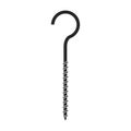 Metal hook vector icon.Black vector icon isolated on white background metal hook. Royalty Free Stock Photo