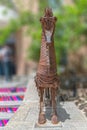Metal horse sculpture vertical