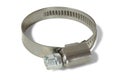Hose clamp on white Royalty Free Stock Photo