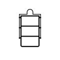 Metal indian tiffin box outline icon Royalty Free Stock Photo