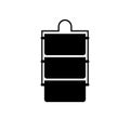 Metal indian tiffin box silhouette icon