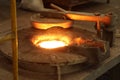 metal in Induction Furnace for casting Iron manufacturing