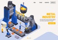 Metal Industry Isometric Banner