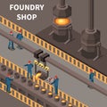 Metal Industry Isometric Composition