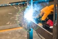 Metal inert gas (MIG) welding Royalty Free Stock Photo