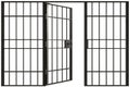 Metal jail bars Royalty Free Stock Photo