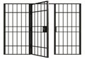 Metal jail bars Royalty Free Stock Photo