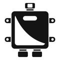 Metal junction box icon simple vector. Electric switch Royalty Free Stock Photo