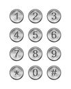 Metal keypad Royalty Free Stock Photo