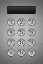 Metal keypad with display Royalty Free Stock Photo