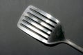 Metal kitchen spatula in close up Royalty Free Stock Photo