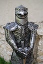 Metal knight armours with sword