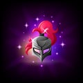 Metal knight helmet icon for slot machine