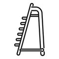 Metal ladder icon outline vector. Step construction Royalty Free Stock Photo