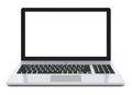Metal laptop with blank screen Royalty Free Stock Photo