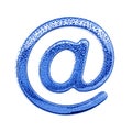 Metal letter & water drops - email symbol Royalty Free Stock Photo