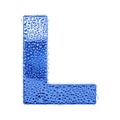 Metal letter & water drops - letter L Royalty Free Stock Photo