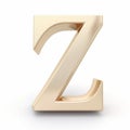 Gold Letter Z Isolated On White - Daz3d Style With Subtle Color Variations