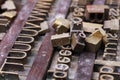 Metal letterpress Royalty Free Stock Photo