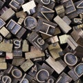 Metal letterpress Royalty Free Stock Photo