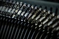 Metal letters of vintage typewriter Royalty Free Stock Photo