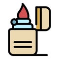 Metal lighter icon color outline vector Royalty Free Stock Photo