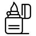 Metal lighter icon, outline style Royalty Free Stock Photo