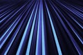 Metal lines structure similar to spaceship interior in blue light Royalty Free Stock Photo