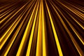 Metal lines structure similar to spaceship interior in yellow light color Royalty Free Stock Photo