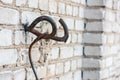 Metal loop in the brick wall