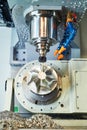 Metal machining cutting process by milling cutter