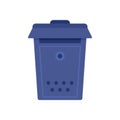 Metal mailbox icon flat isolated vector Royalty Free Stock Photo