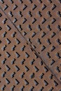 Metal Manhole Cover Steel Heavy Industrial Rusty Texture Background