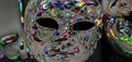 The metal mask, and the eyes of fear Royalty Free Stock Photo