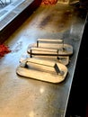 Metal Materials for to Cook Turkish Utu Tost / Toast Sandwich at Fast Food Restaurant Kitchen / Street Food