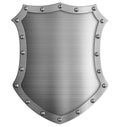 Metal medieval tall shield isolated 3d illustration