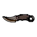 metal military knife game pixel art vector illustration