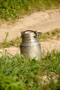 Metal milk canister, Milk container Royalty Free Stock Photo